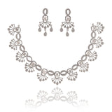 Silver Zircon Studded Necklace