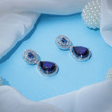 Elaborate Tassel Blue Earrings