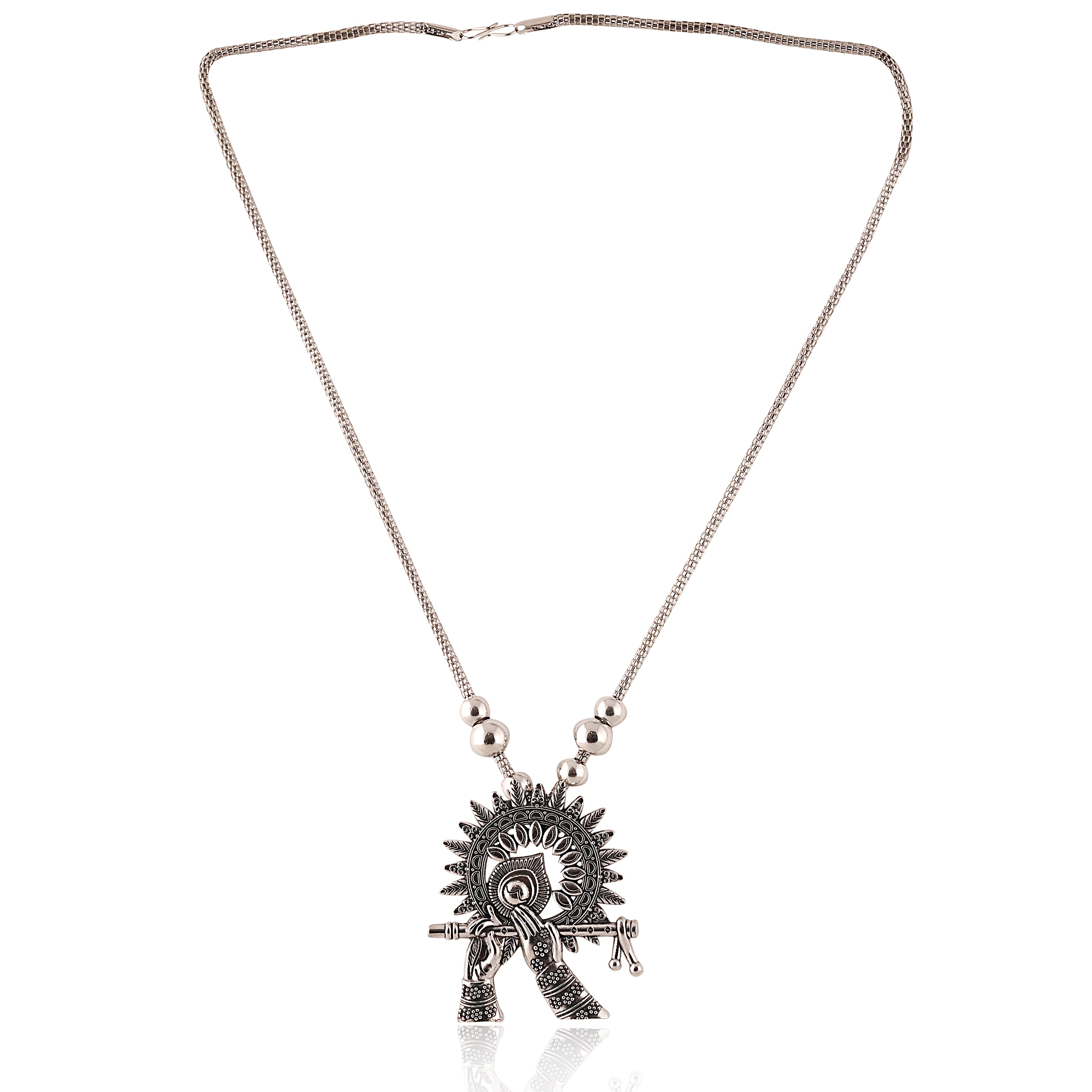 Divine Flute Oxidised Pendant