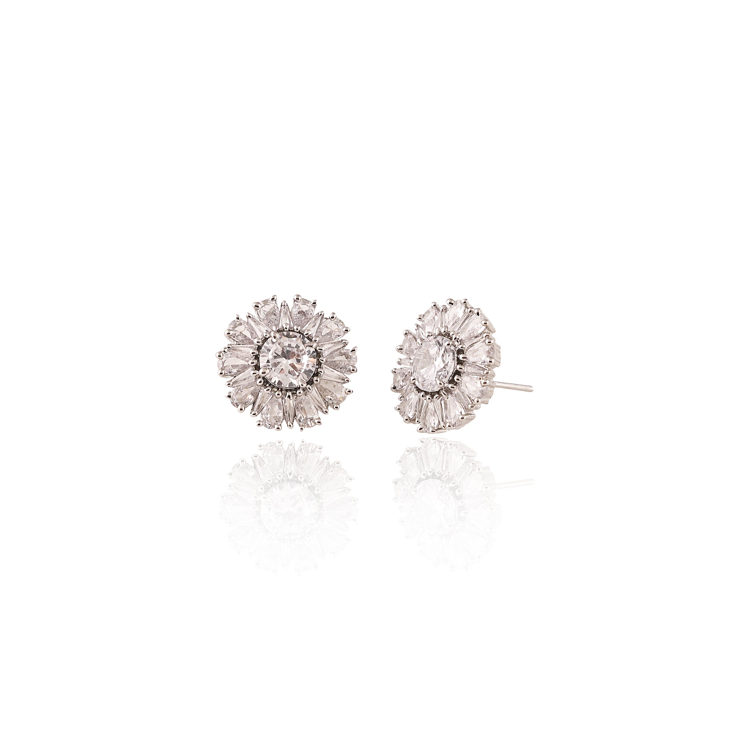 Sunny Petal Zirconia Studs