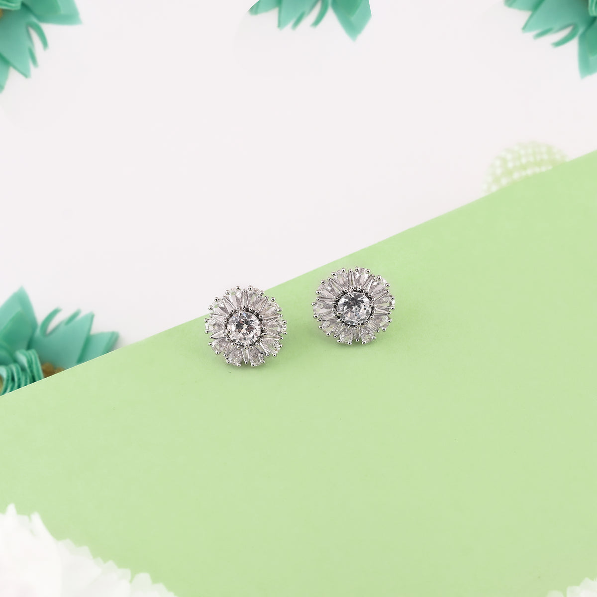 Sunny Petal Zirconia Studs