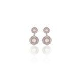 Luminescent Pearl Zirconia Earrings