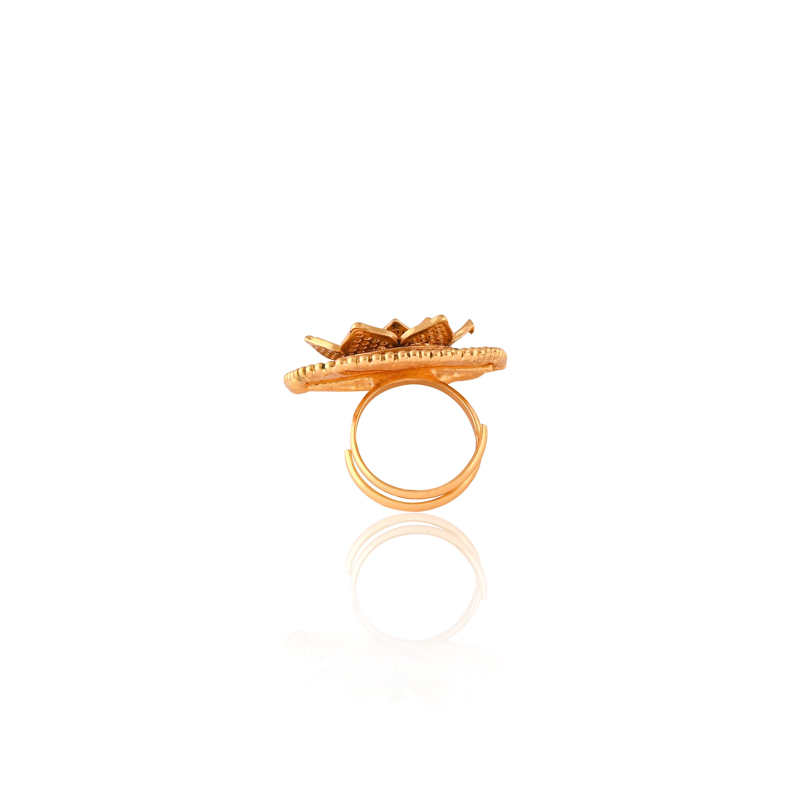 Petals Adorned Gold Ring