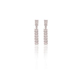 Shimmering Stream Zirconia Earrings