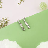 Shimmering Stream Zirconia Earrings