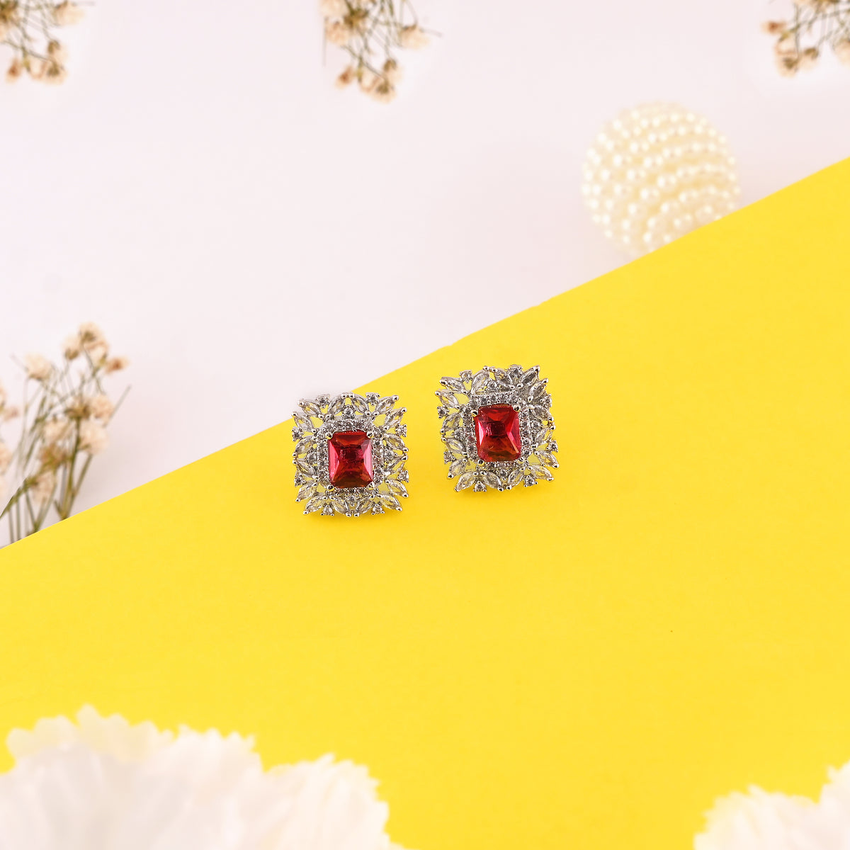 Shimmering Mesh Zirconia Studs