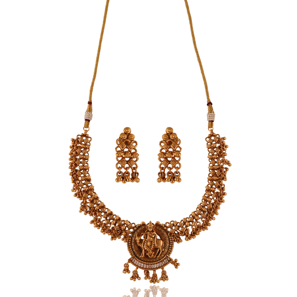 Krishna's Splendor Gold Necklace