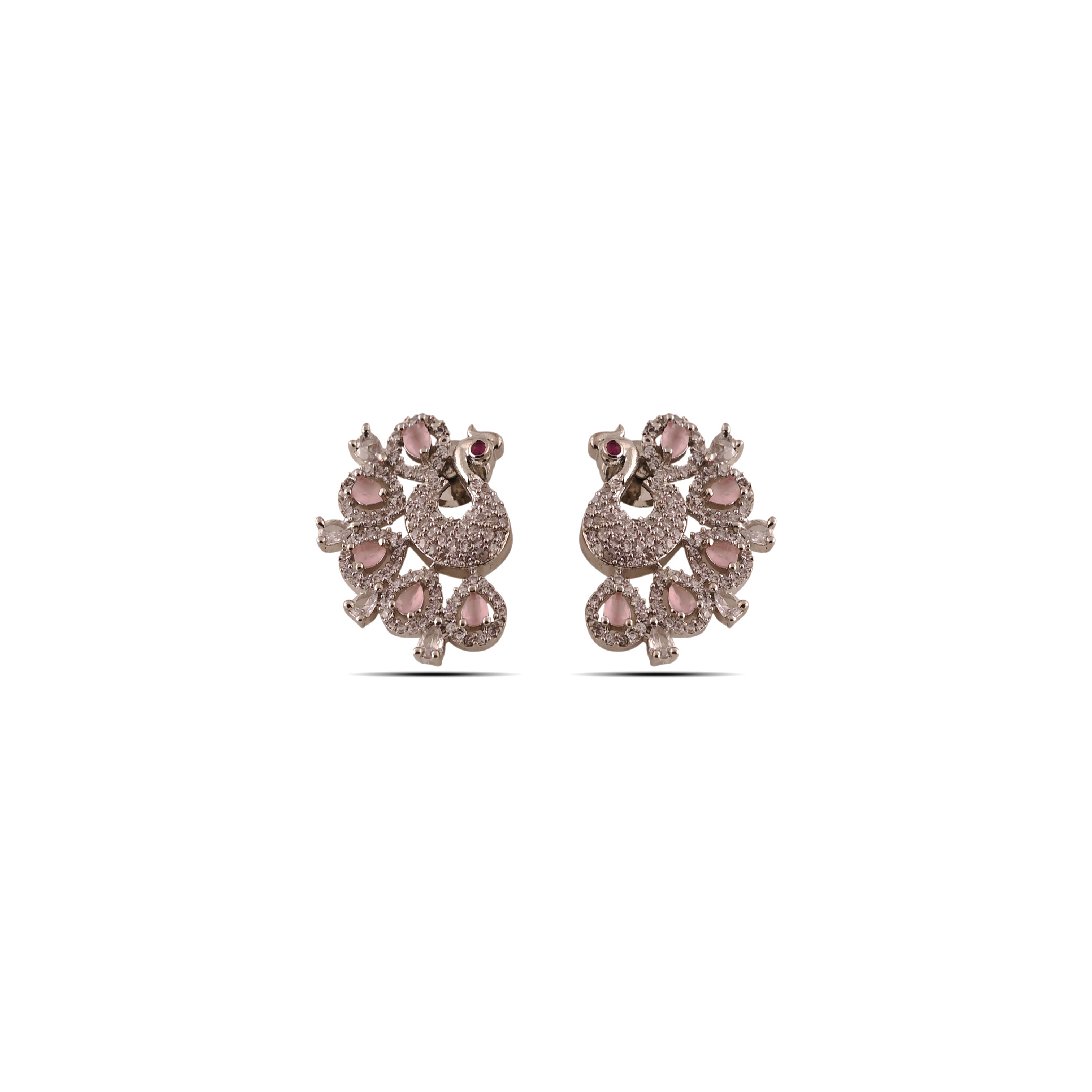 Regal Plumage Zirconia Earrings