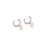 Sparkling Pearl Embrace Hoops