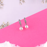 Sparkling Pearl Embrace Hoops
