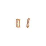 Petite Studded Golden Hoops