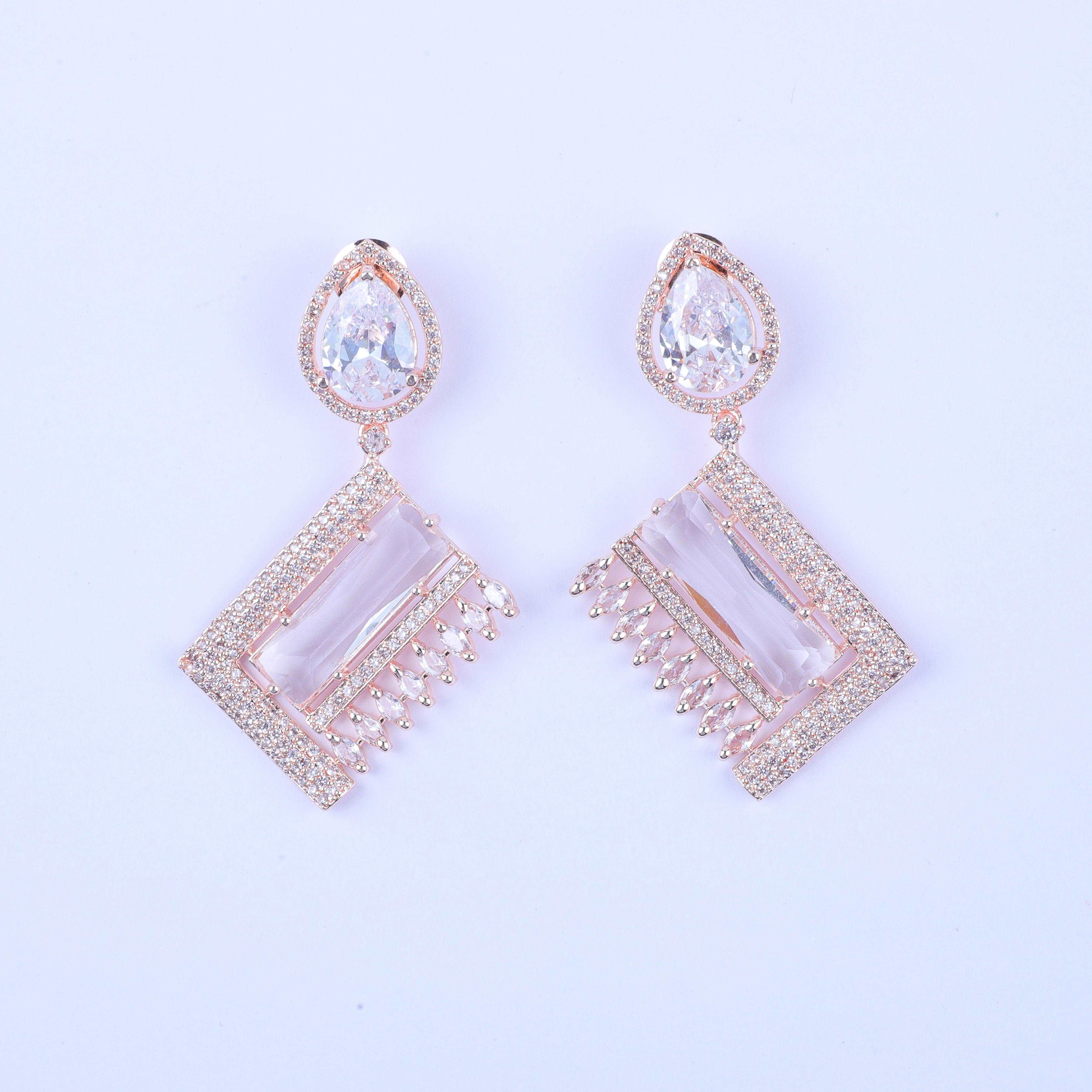 Radiant Silver Zirconia Earrings