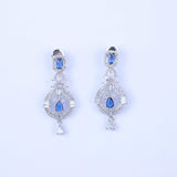 Eternal Blue & Silver Zirconia Earrings