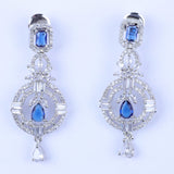 Eternal Blue & Silver Zirconia Earrings