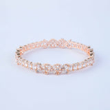 Dazzlilng Affinity Rose Gold Zirconia Bangles (Set of 2)