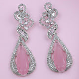 Aurora Pink Silver Zirconia Hangings