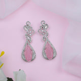 Aurora Pink Silver Zirconia Hangings