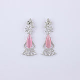 Luminous Pink Silver Zirconia Hangings