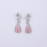 Aurora Pink Silver Zirconia Hangings