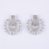 Snowflake Sparkle Zirconia Hoops