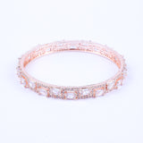 Cubic Rosegold-toned Zirconia Bangles (Set of 2)