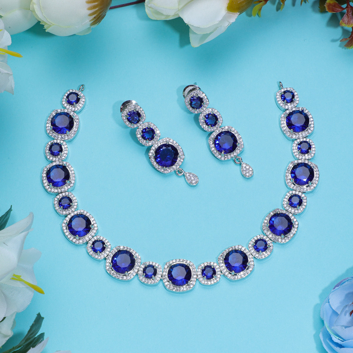 Elegant Studded Zirconia Necklace