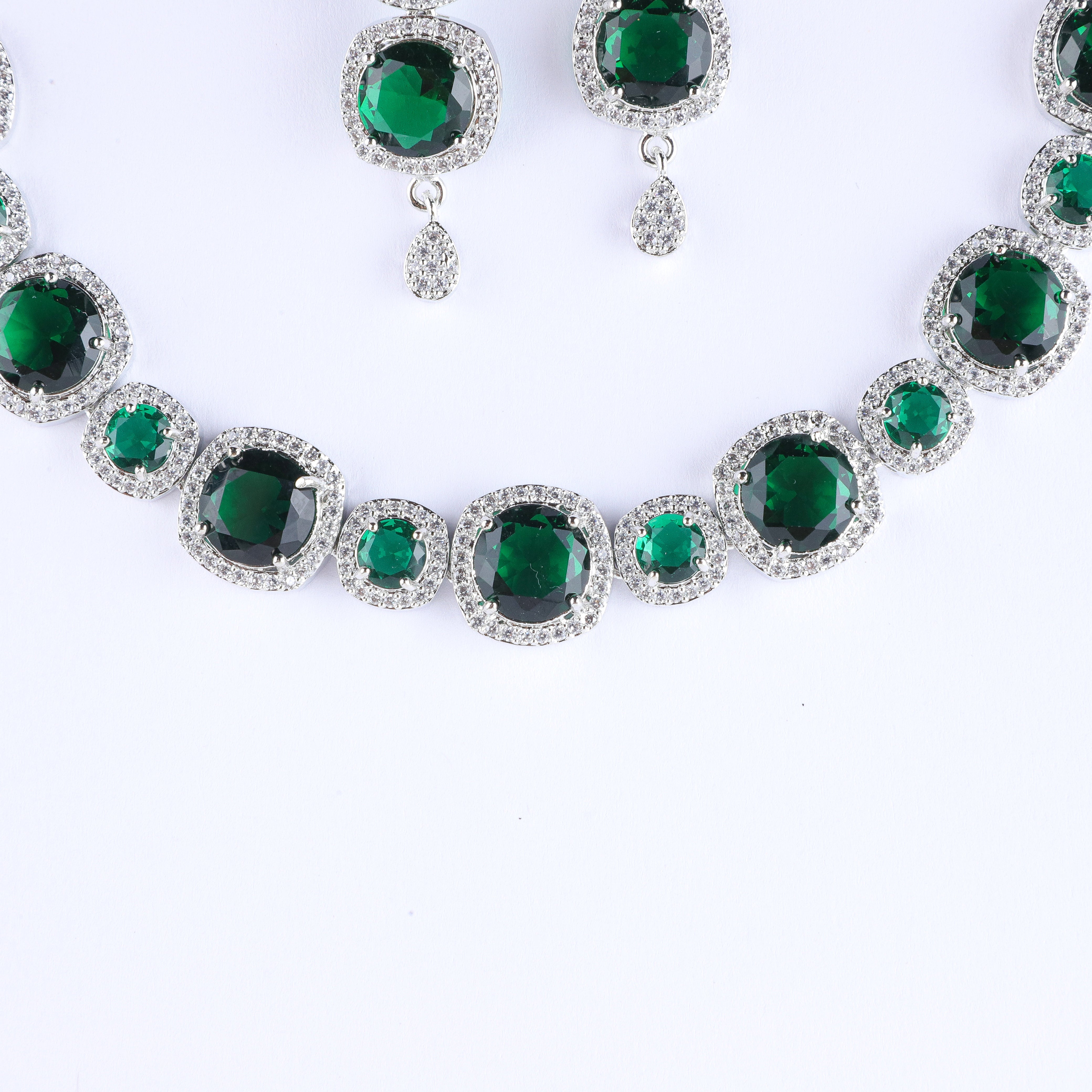 Elegant Studded Zirconia Necklace