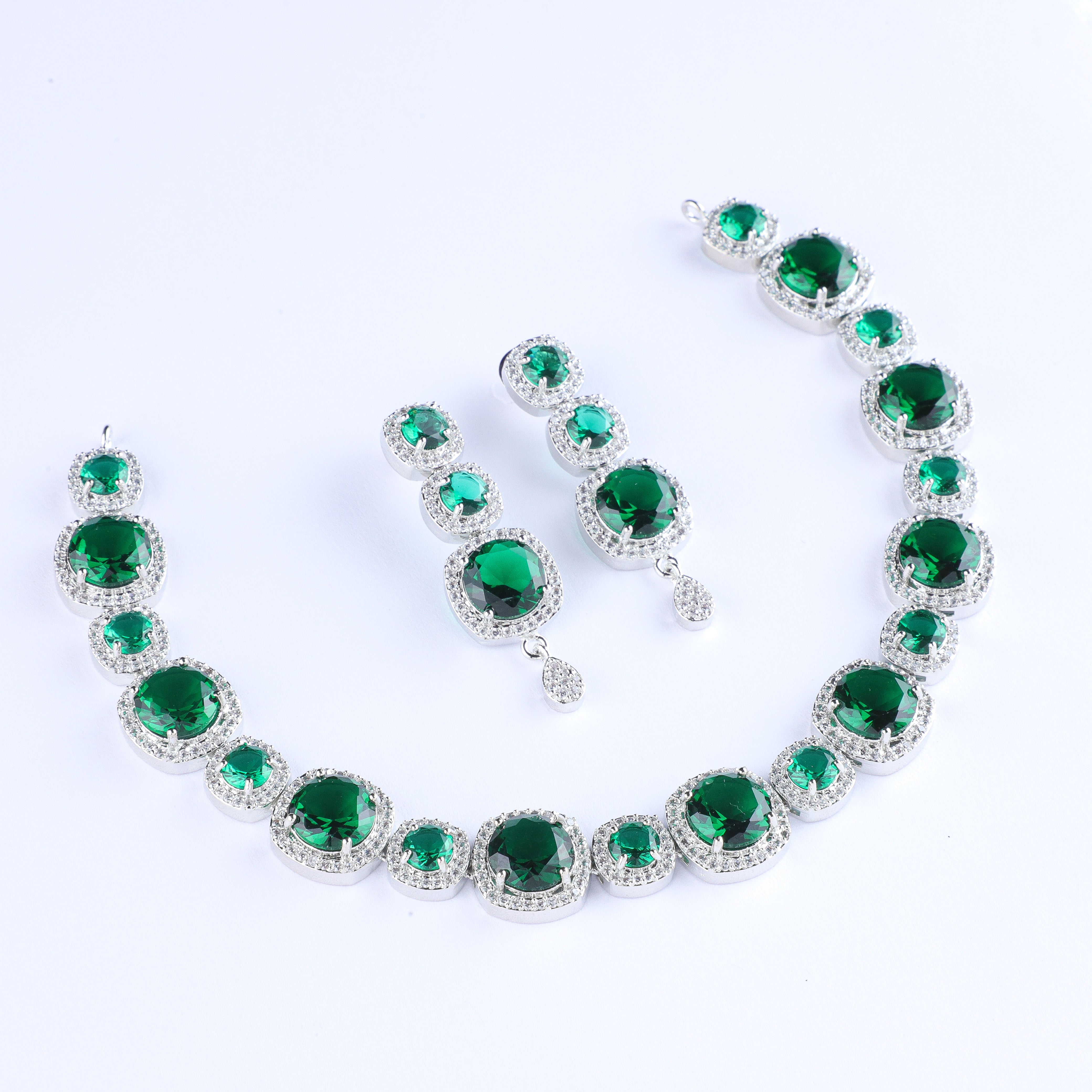 Elegant Studded Zirconia Necklace