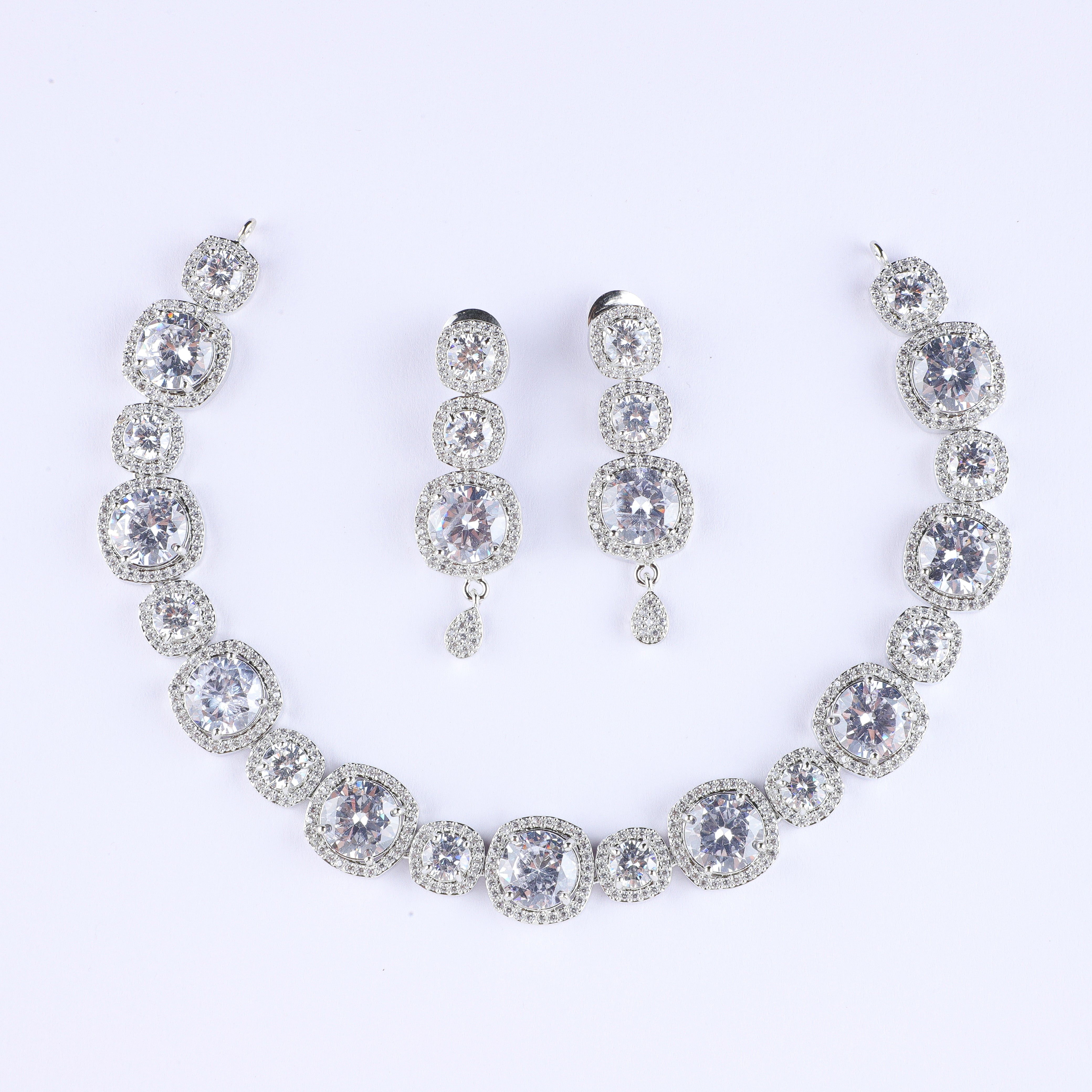 Elegant Studded Zirconia Necklace