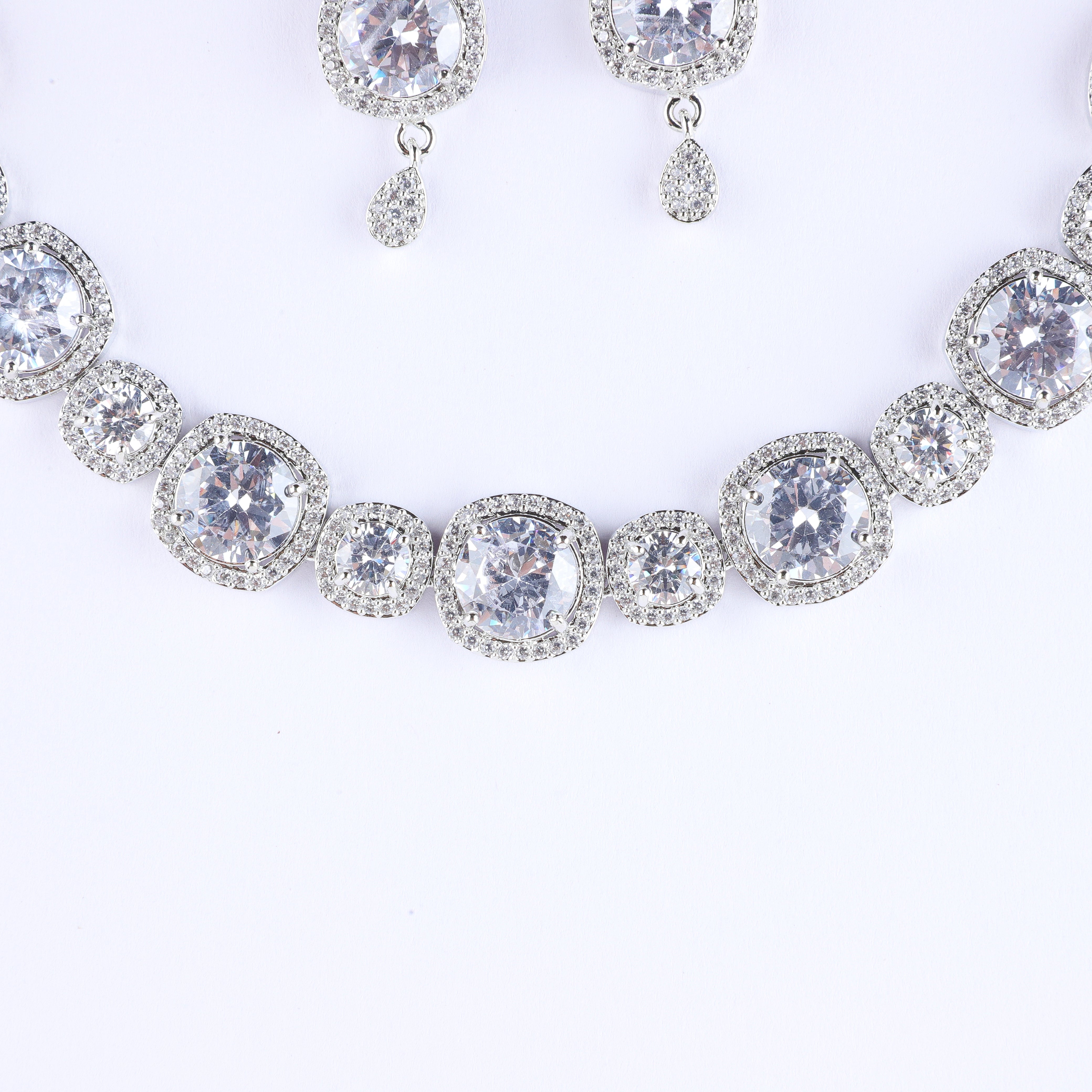 Elegant Studded Zirconia Necklace