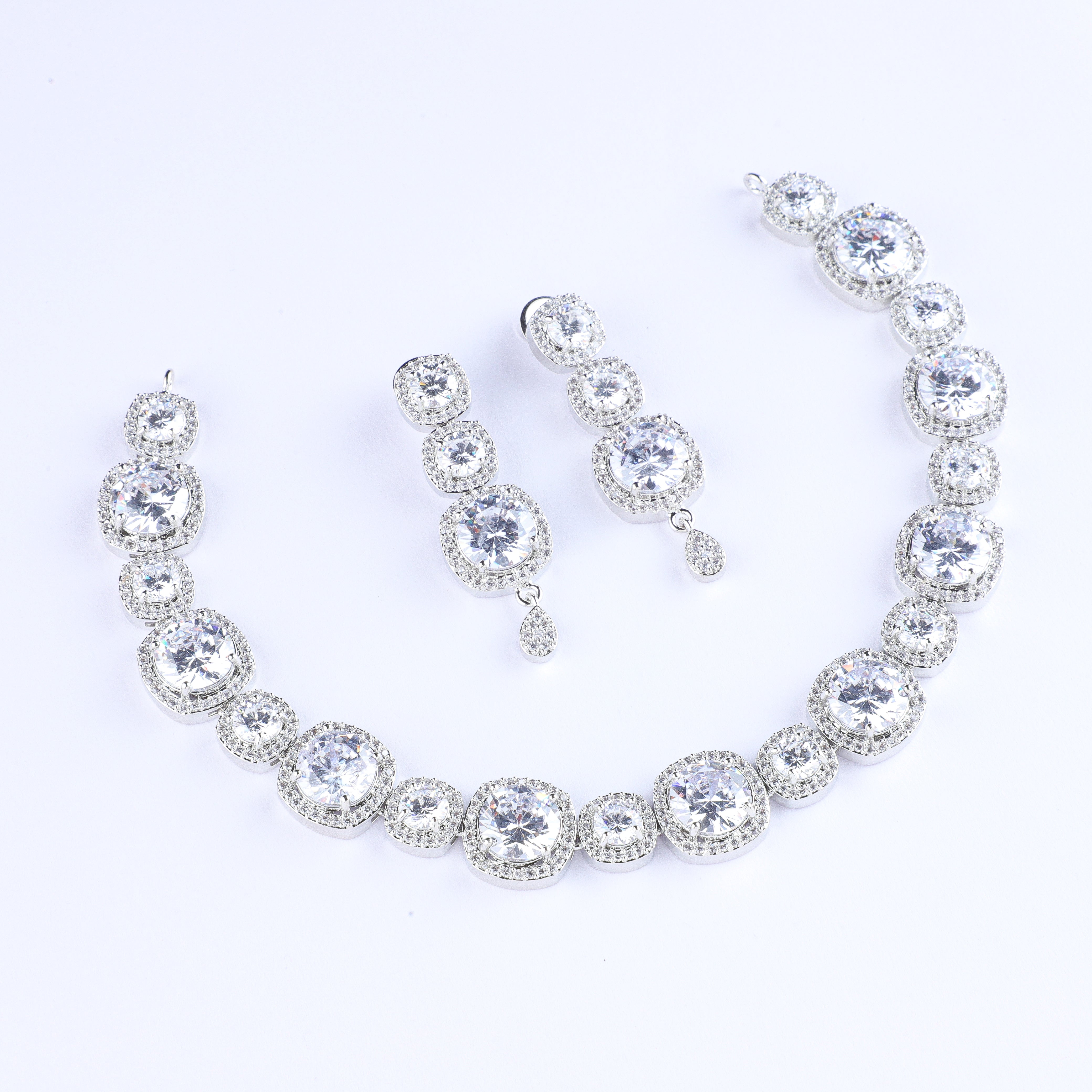 Elegant Studded Zirconia Necklace