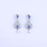 Eternal Blue & Silver Zirconia Earrings