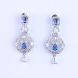 Eternal Blue & Silver Zirconia Earrings