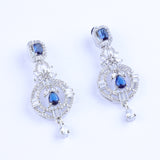 Eternal Blue & Silver Zirconia Earrings