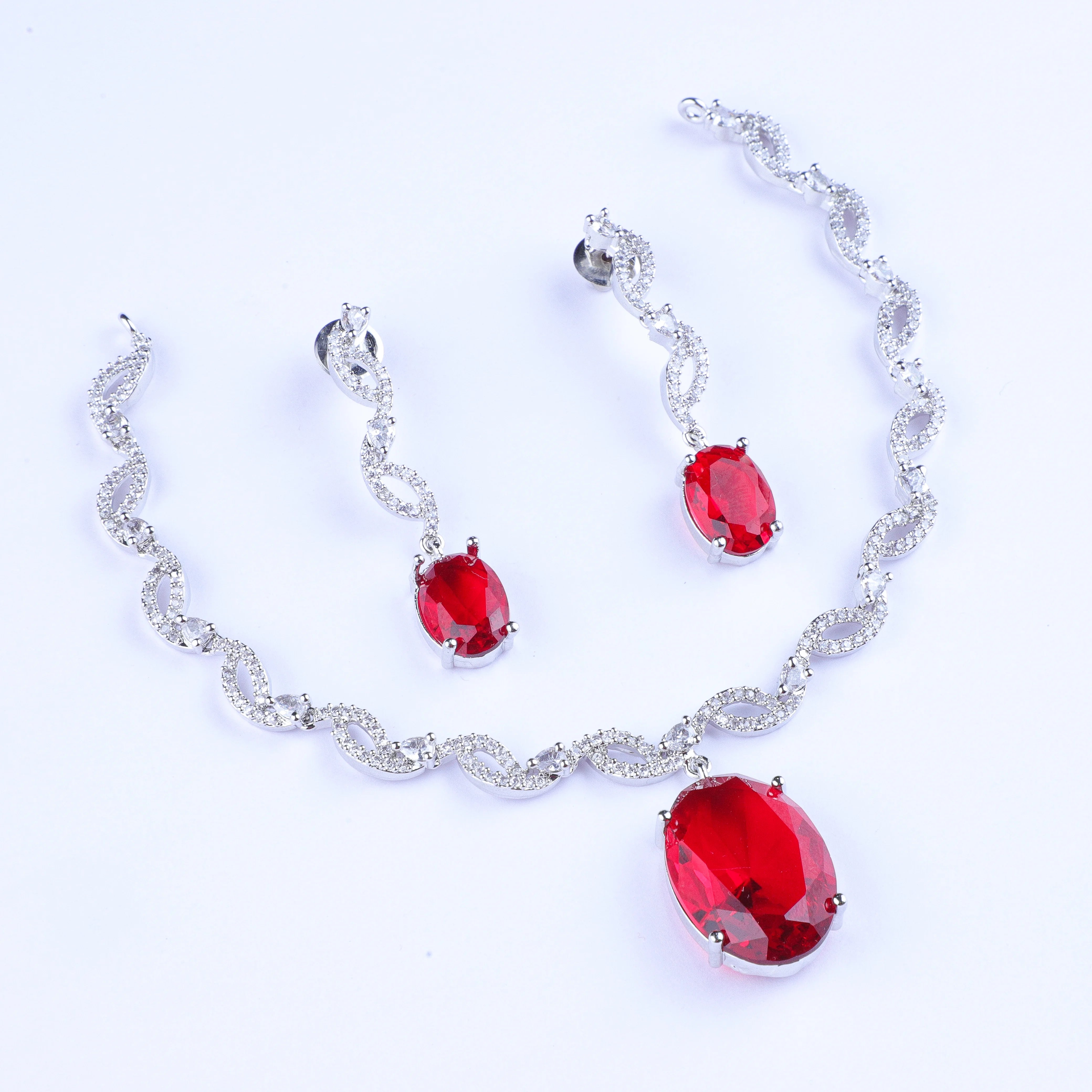 Crystal Elegance Silver Zirconia Necklace