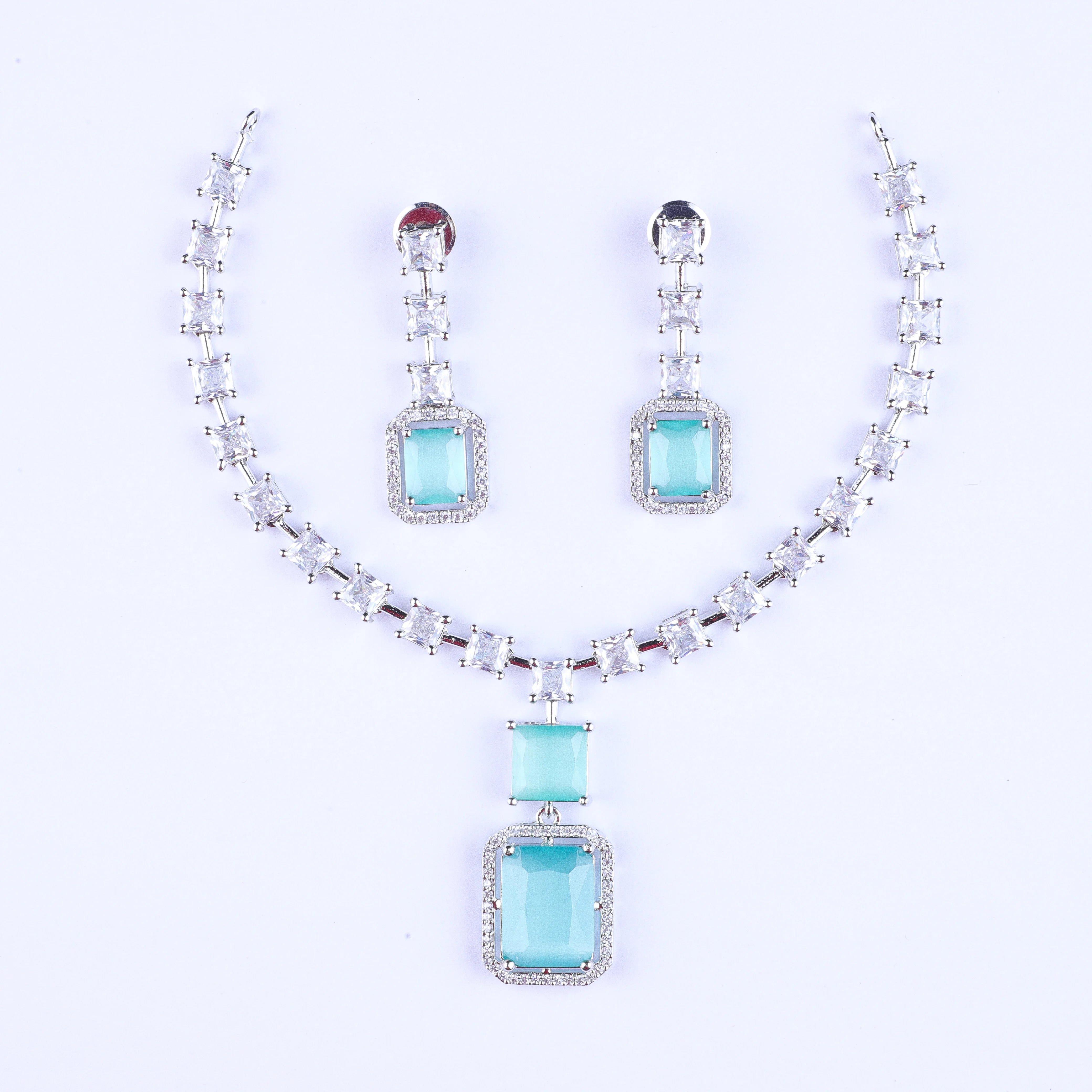 Gleaming Grace Silver Zirconia Necklace