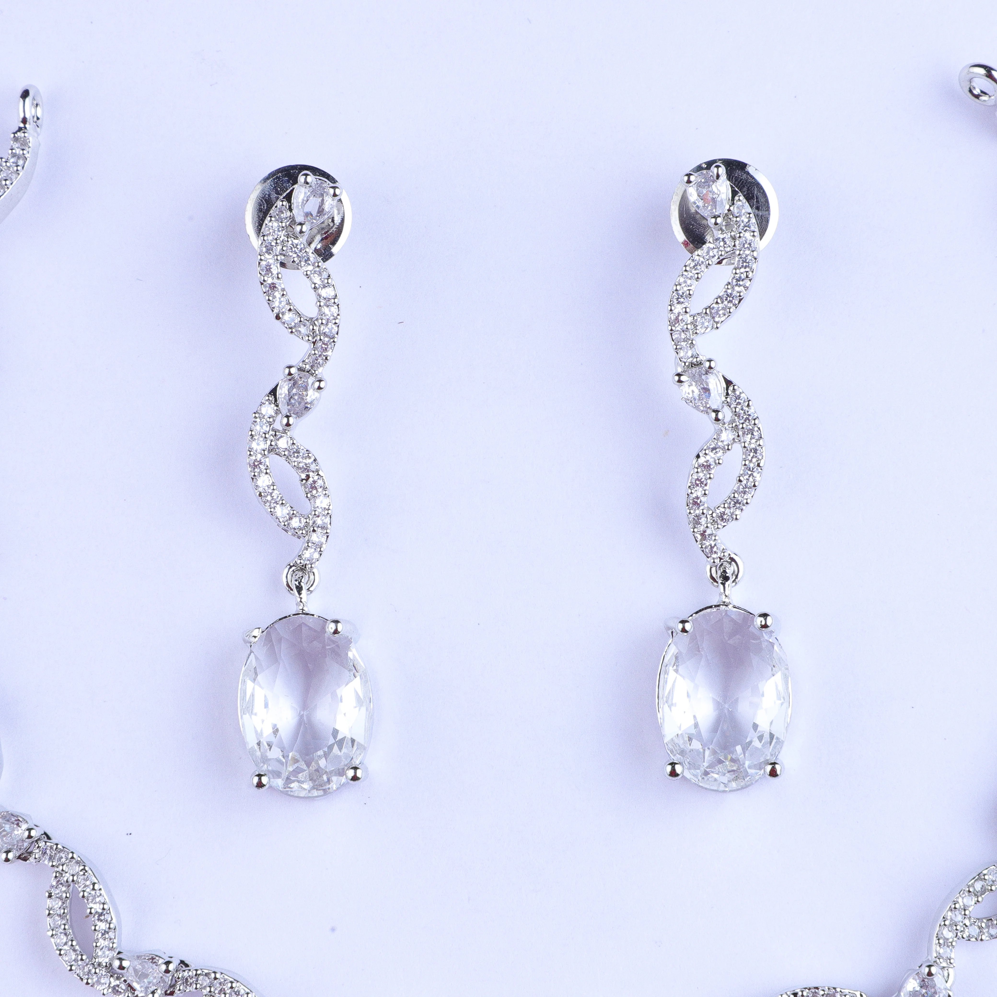 Crystal Elegance Silver Zirconia Necklace