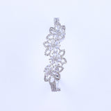 Floral Allure Silver Zirconia Bracelet