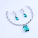 Turquoise Timeless Treasure Silver Zirconia Necklace