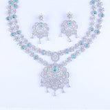 Sapphire Skies Silver Zirconia Necklace