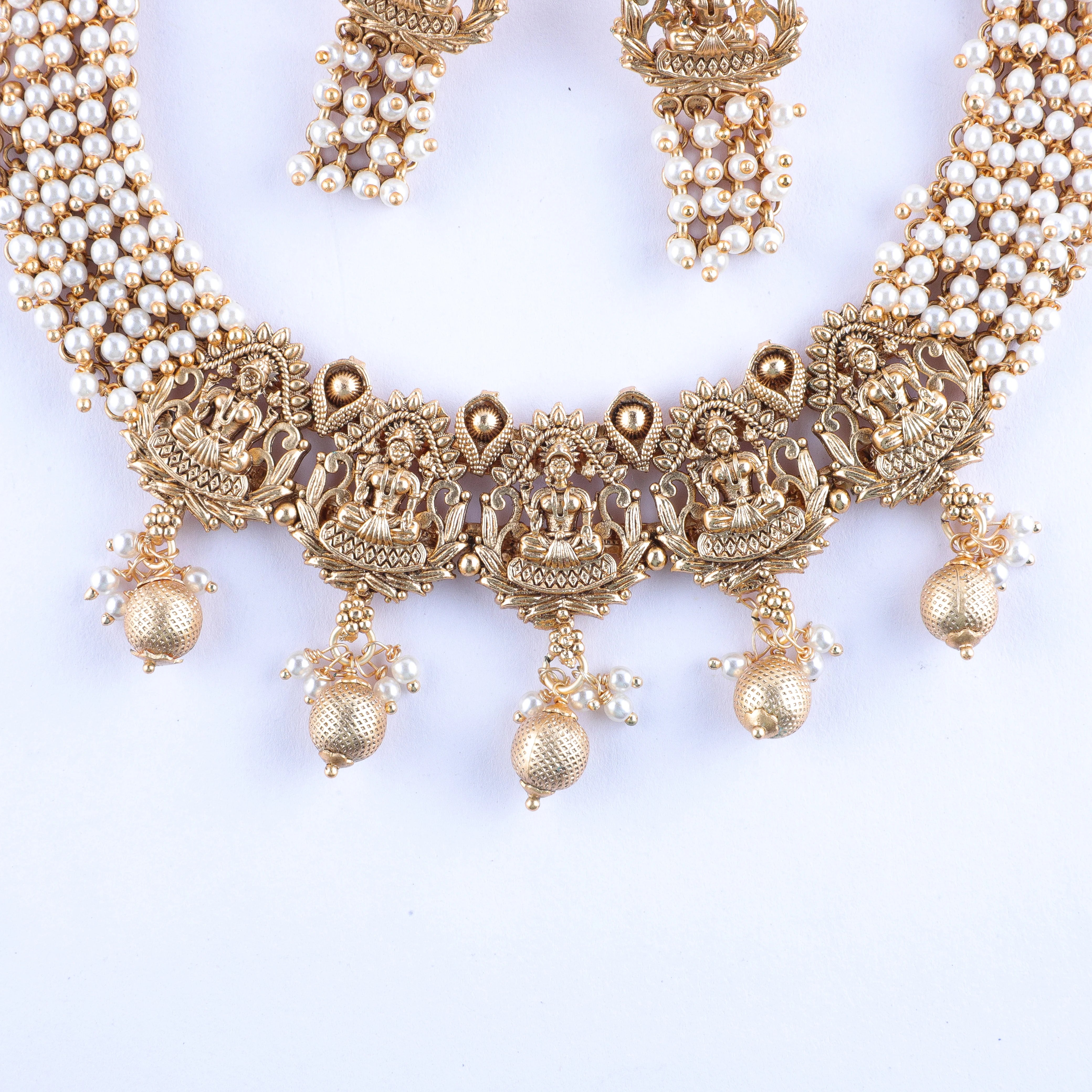 Baroque Gold and Pearl Necklace