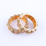 Vintage Bloom Golden Kada (Set of 2)