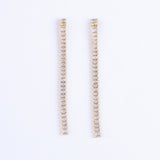 Linear Brilliance Studded Earrings