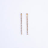 Linear Brilliance Studded Earrings