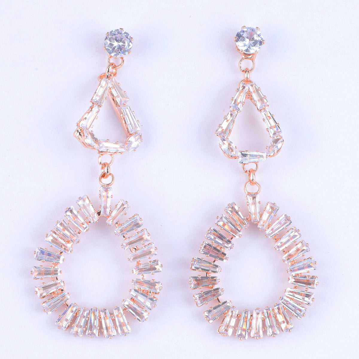 Angular Vortex Zirconia Earrings