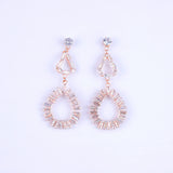 Angular Vortex Zirconia Earrings