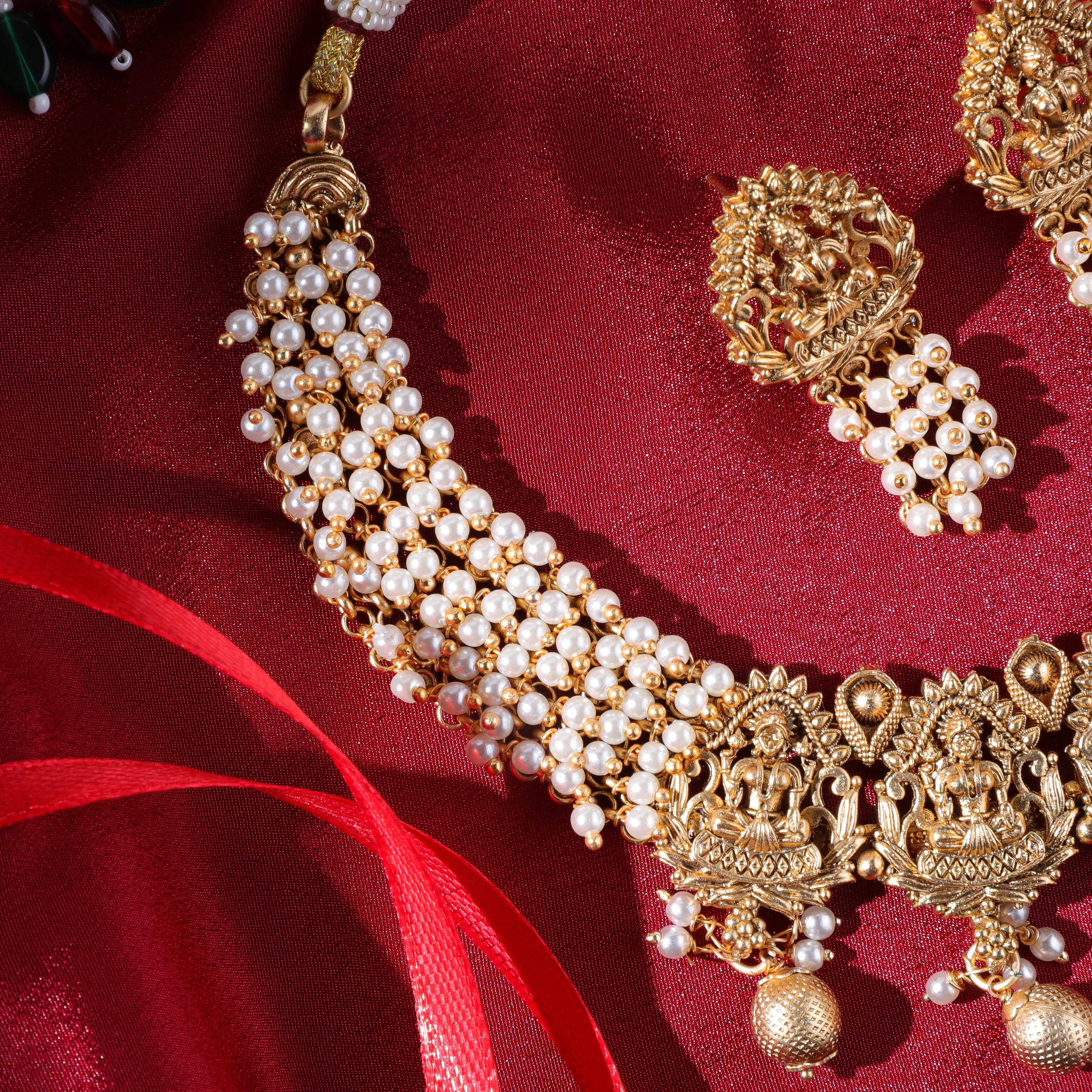 Baroque Gold and Pearl Necklace