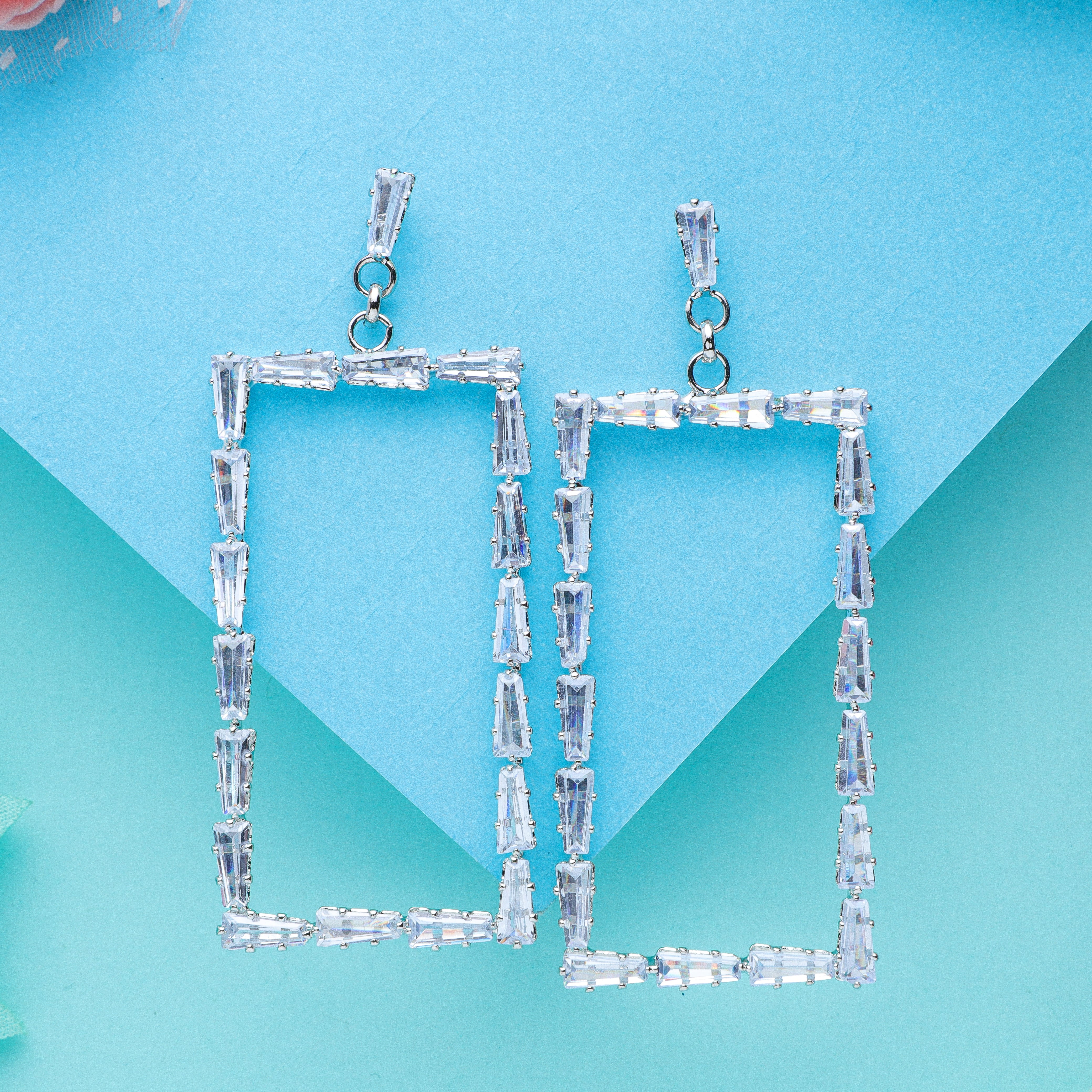 Suspended Square Sparkle Dangles