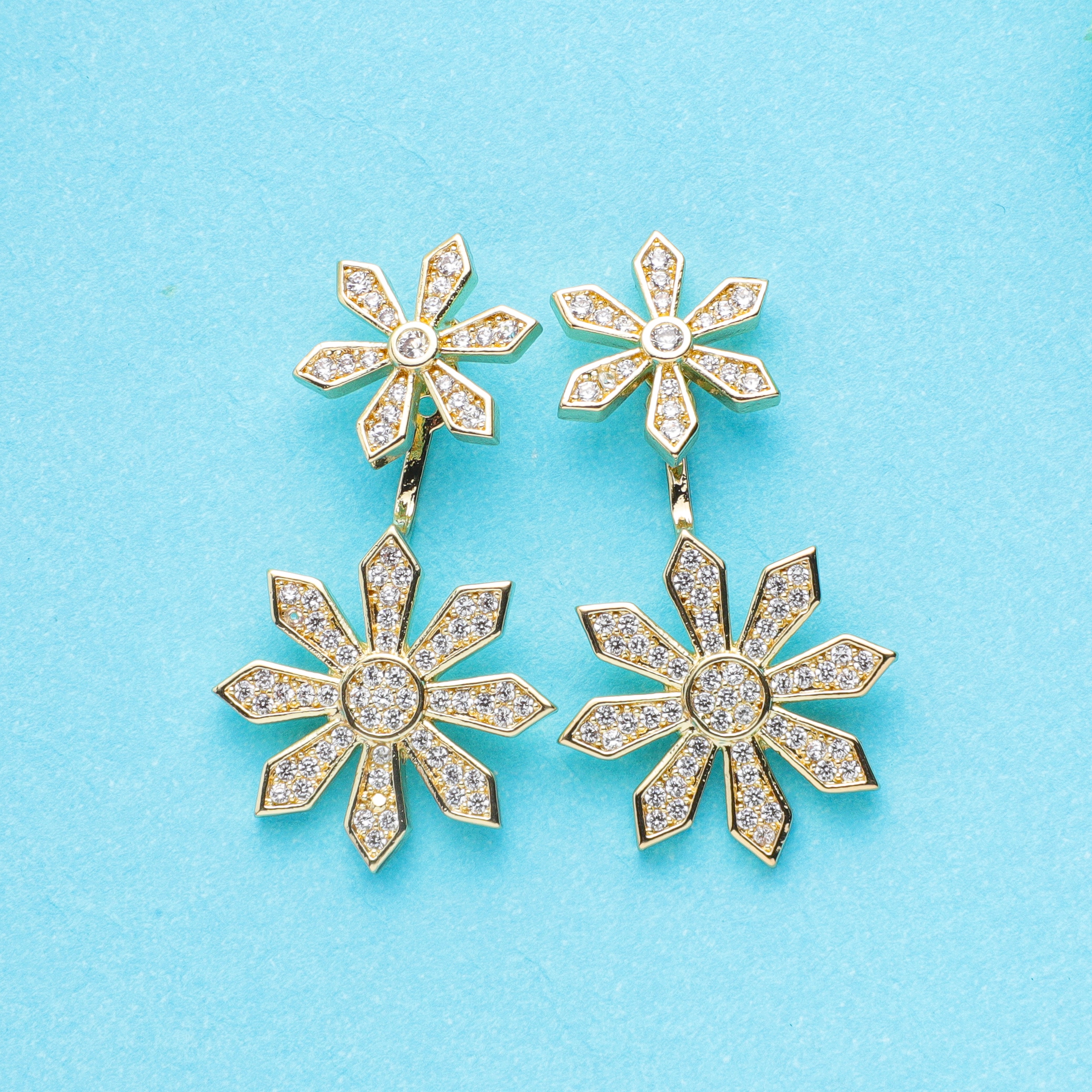 Enchanting Daisy Sparkle Zirconia Earrings