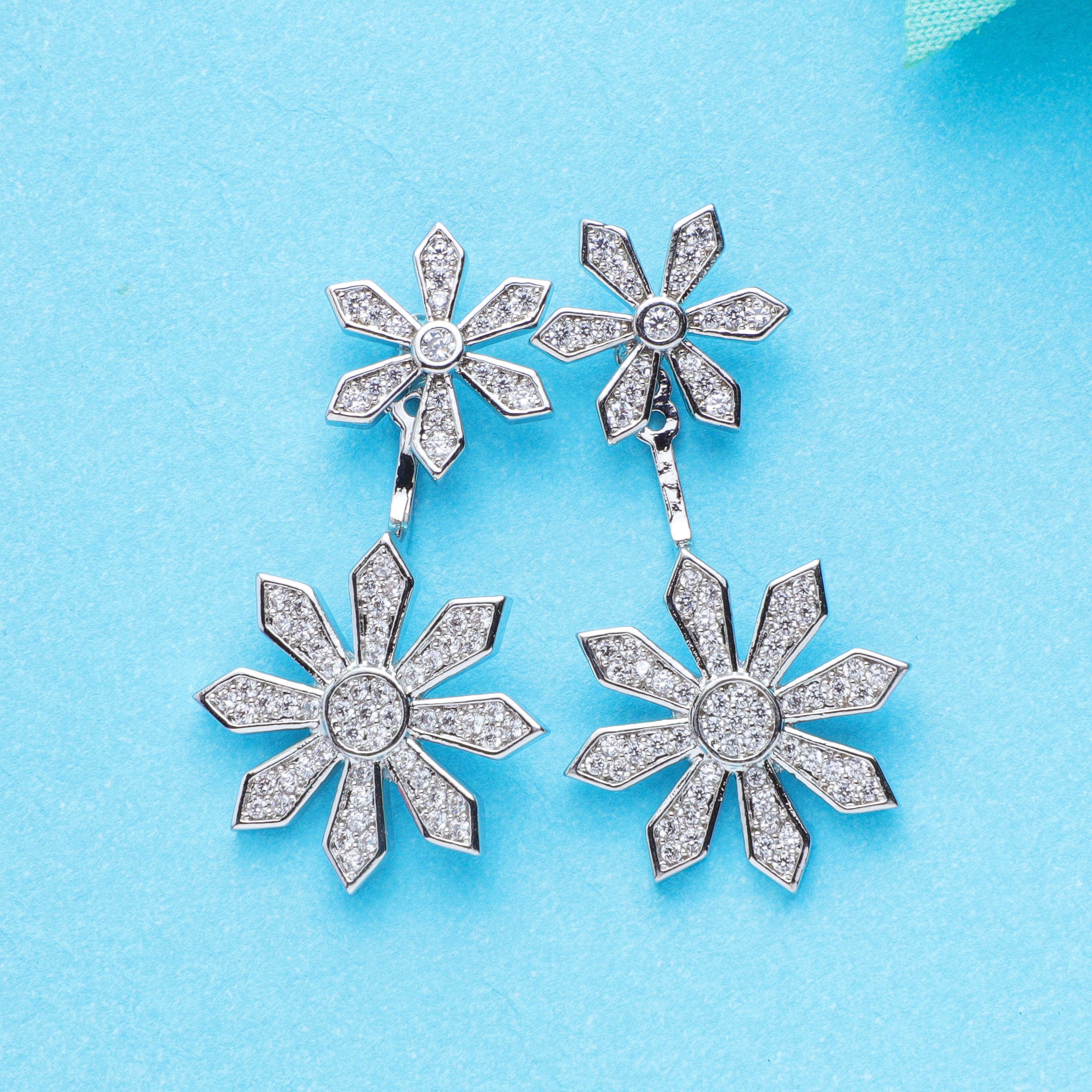 Enchanting Daisy Sparkle Zirconia Earrings